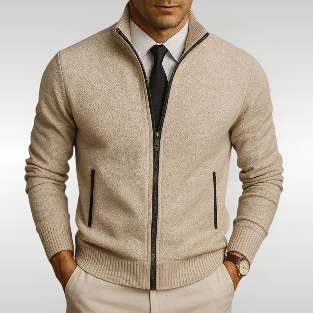 Martin | Men's Zip-Up Knitted Cardigan