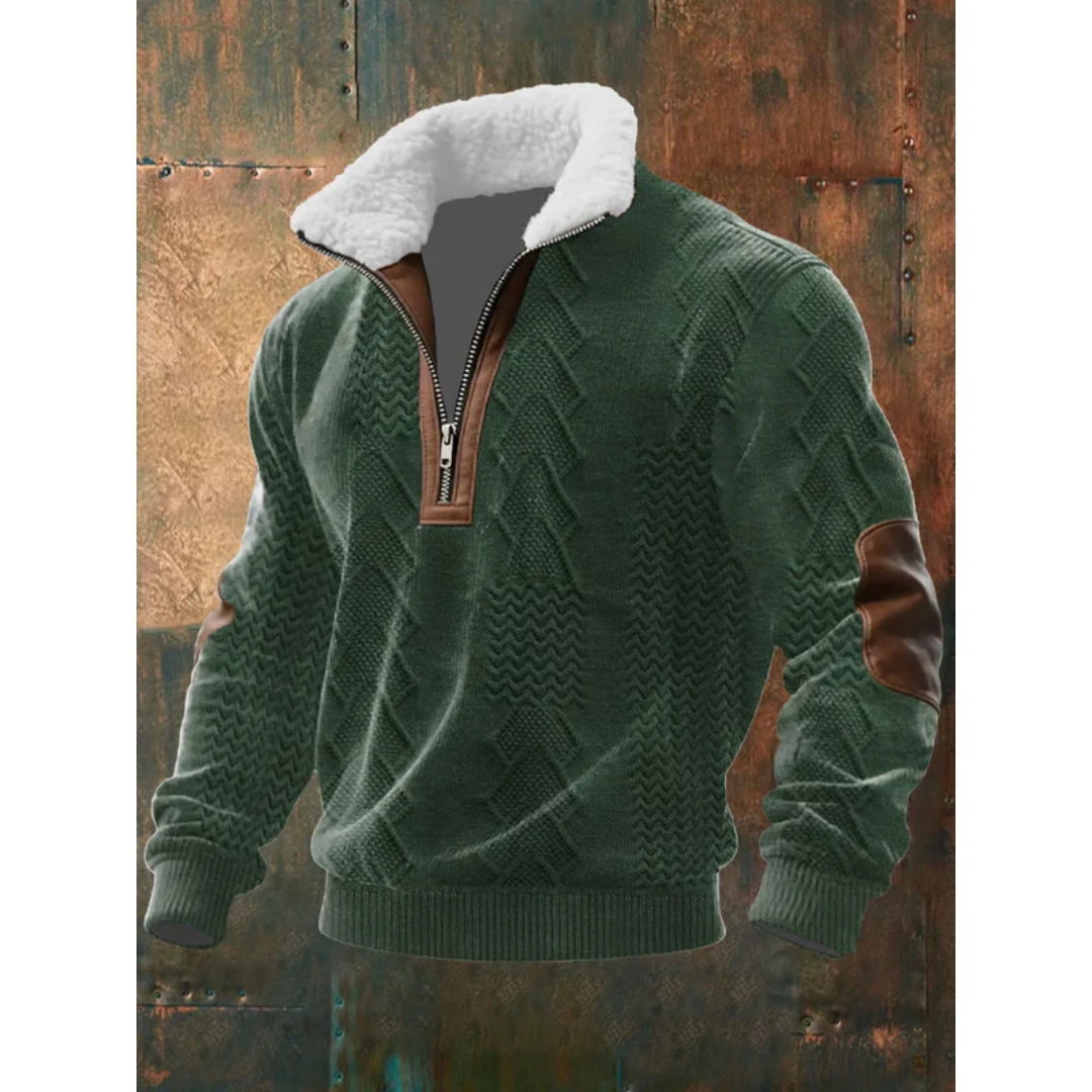 MILIANIA | FLEECE PULLOVER WITH HIGH COLLAR
