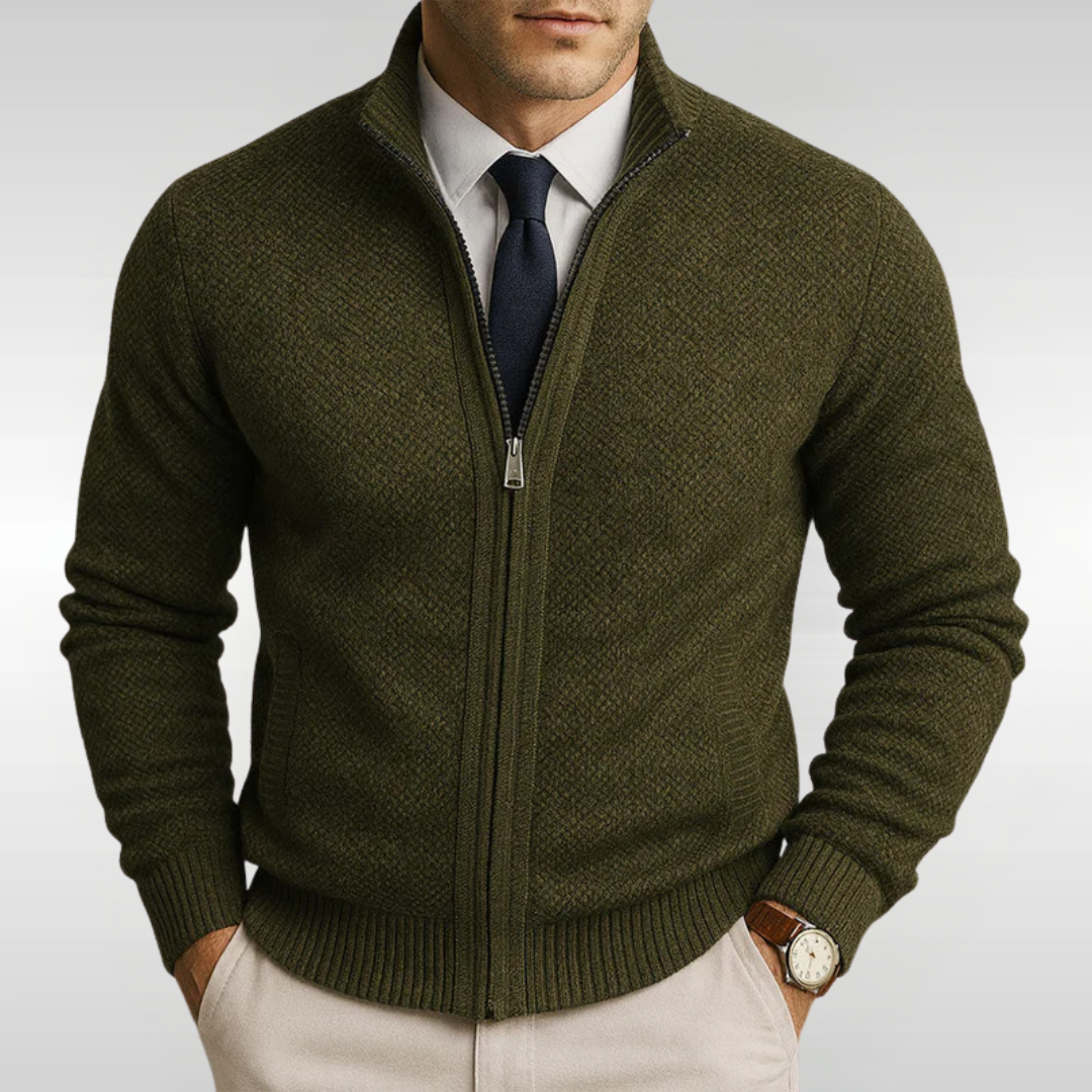 Martin | Men's Zip-Up Knitted Cardigan