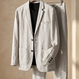 ENZO REFINED LINEN SUIT