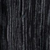 Men's Breathable Short Sleeve Pocket Black Striped Shirt