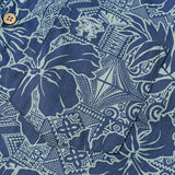 Men's Breathable Short Sleeve Tropical Botanical Cotton Shirt