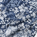 Men's Short Sleeve Cotton Breathable Island Holiday Hibiscus Print Retro Shirt