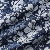 Men's Short Sleeve Cotton Breathable Island Holiday Hibiscus Print Retro Shirt
