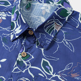 Men's Tropical Short Sleeve Beach Leisure Cotton Shirt