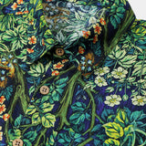 Men's Tropical Green Botanical Cotton Hawaiian Shirt