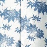 Men's Cotton Linen Maple Leaf Print Breathable Short Sleeve Shirt
