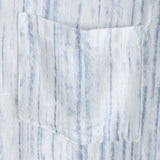 Men's Breathable Short Sleeve Pocket White Striped Shirt