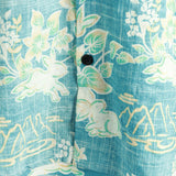 Men's Vintage Hawaiian Tropical Floral Print Pocket Beach Summer Short Sleeve Button Shirt