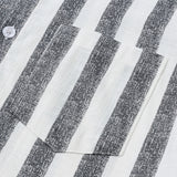 Men's Breathable Cotton Stripe Short Sleeve Lightweight Cool Casual Summer Shirt