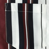 Men's Vintage Striped Button Up Short Summer Sleeve Casual Shirt