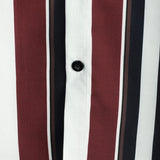Men's Vintage Striped Button Up Short Summer Sleeve Casual Shirt