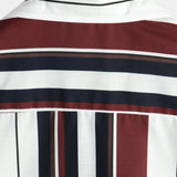 Men's Vintage Striped Button Up Short Summer Sleeve Casual Shirt