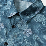 Men's Tropical Floral Short Sleeve Lightweight Breathable Casual Shirt