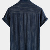 Men's Lightweight Breathable Textured Short Sleeve Casual Shirt