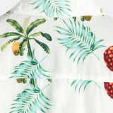 Men's Pineapple Print Cotton Tropical Fruit Holiday Short Sleeve Button-Up Beach Hawaiian Shirt