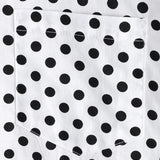 Men's Cotton Casual Polka Dot Summer White Pocket Short Sleeve Shirt