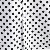 Men's Cotton Casual Polka Dot Summer White Pocket Short Sleeve Shirt