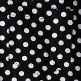 Men's Cotton Casual Polka Dot Summer Black Pocket Short Sleeve Shirt