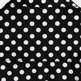 Men's Cotton Casual Polka Dot Summer Black Pocket Short Sleeve Shirt