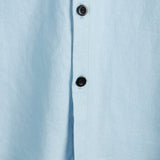 Men's Solid Colour Linen Cotton Pocket Casual Short Sleeve Shirt