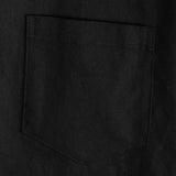 Men's Solid Colour Linen Cotton Pocket Casual Short Sleeve Shirt