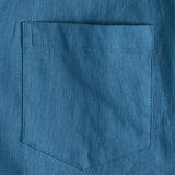 Men's Solid Colour Linen Cotton Pocket Casual Short Sleeve Shirt