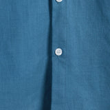 Men's Solid Colour Linen Cotton Pocket Casual Short Sleeve Shirt