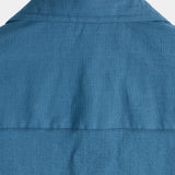 Men's Solid Colour Linen Cotton Pocket Casual Short Sleeve Shirt