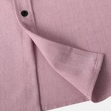Men's Breathable Solid Colour Cotton Button Up Casual Short Sleeve Shirt