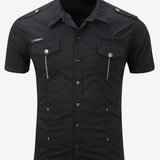 Men's Outdoor Casual Cotton Pocket Short Sleeve Shirt