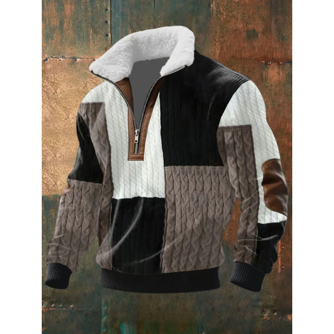 MILIANIA | FLEECE PULLOVER WITH HIGH COLLAR