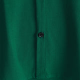 Men's Green Casual Solid Colour Rayon Summer Short Sleeve Shirt