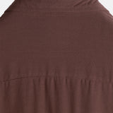 Men's Brown Casual Solid Colour Rayon Summer Short Sleeve Shirt