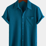 Men's Summer Pocket Casual Short Sleeve Shirt
