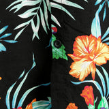 Men's Flower Tropical Hawaii Cotton Short Sleeve Shirt
