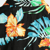 Men's Flower Tropical Hawaii Cotton Short Sleeve Shirt