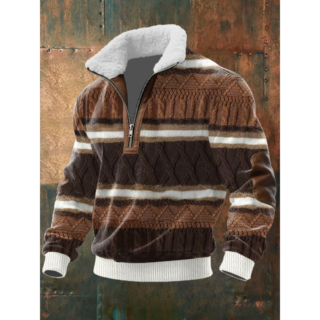 MILIANIA | FLEECE PULLOVER WITH HIGH COLLAR
