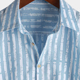 Men's Hawaiian Casual Striped Short Sleeve Summer Shirt