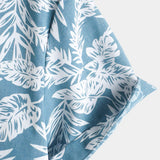 Men's Blue Tropical Short Sleeve Summer Hawaiian Shirt