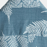 Men's Tropical Blue Button-Up Short Sleeve Summer Shirt