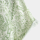 Men's Green Floral Short Sleeve Summer Button-Up Shirt