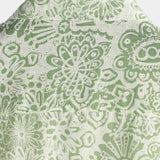 Men's Green Floral Short Sleeve Summer Button-Up Shirt