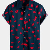 Men's Casual Holiday Pocket Short Sleeve Shirt