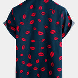 Men's Casual Holiday Pocket Short Sleeve Shirt
