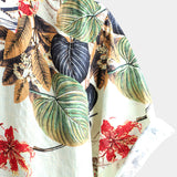 Men's Flower Cotton Tropical Floral Summer Button-Up Hawaiian Shirt