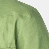Men's Pocket Linen Cuban Guayabera Summer Camp Button Up Short Sleeve Casual Shirt