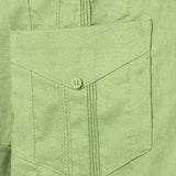 Men's Pocket Linen Cuban Guayabera Summer Camp Button Up Short Sleeve Casual Shirt