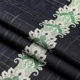 Men's Vintage Hawaiian Botanical Stripe Cotton Breathable Summer Holiday Short Sleeve Shirt