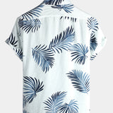 Men's Hawaiian Casual Holiday Cotton Pocket Button-Up Summer Beach Short Sleeve Shirt